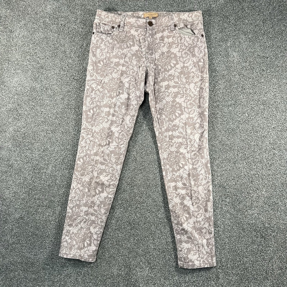 Sanctuary Denim Womens Jeans Size 29 Skinny Gray Floral Print Stretch Pants
